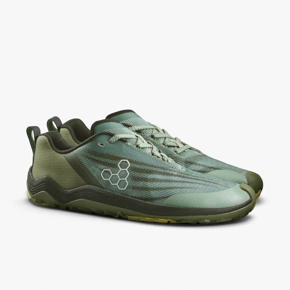 New Mens sz 9 Vivobarefoot Primus Trail flow shoes Glacial Green lift hike run - Picture 2 of 7